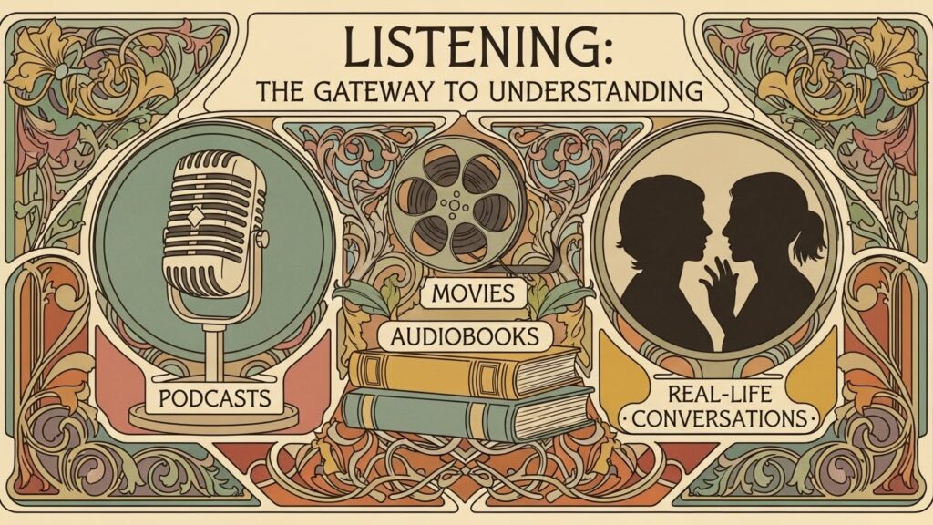 تسلط بر چهار مهارت زبان انگلیسی: شنیداری، گفتاری، خواندن و نوشتاری-تصویر اول