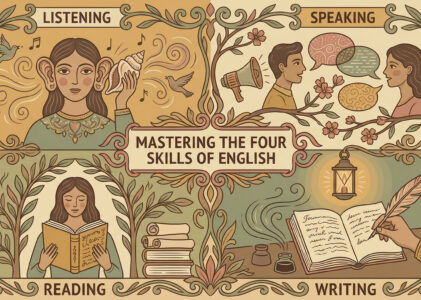 Mastering the Four Skills of English: Listening, Speaking, Reading, and Writing